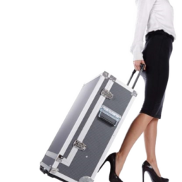Depil Beauté portable HD Matrix diode laser hair removal device in wheeled vanity case