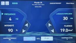 Laser Pro 4 Precision AI écran mode IA avec réglages d’épilation laser professionnelle