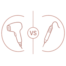Comparaison entre laser professionnel et &eacute;lectrolyse professionnelle pour institut et centre esth&eacute;tique