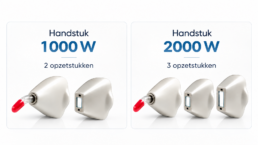 Laser Pro 4 Elite AI met handstuk van 1000 W met 2 opzetstukken en handstuk van 2000 W met 3 opzetstukken